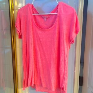 Like new pink linen blend shirt